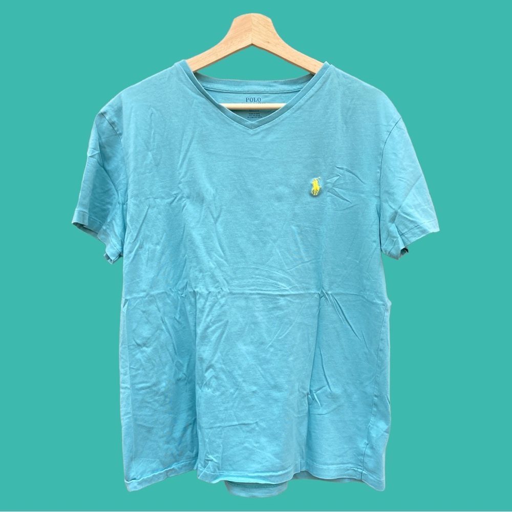Polo Ralph Lauren V-Neck T-Shirt Light Blue